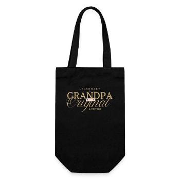 Legendary Grandpa Original Gold - Gift Bag for Bottles - black - Front