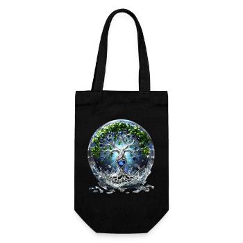 Light and shadow: the mystical Tree of Life. - Gift Bag for Bottles - black - Front