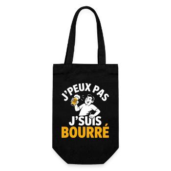 J'Peux Pas J'Suis Bourré Apéro Humour - Sac à bouteille - noir - Devant