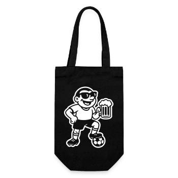 Football Beer - Gift Bag for Bottles - black - Front
