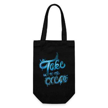 Emmenez-moi à l’océan en disant - Sac à bouteille - noir - Devant
