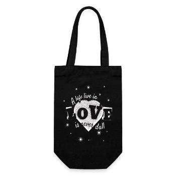 life in love - Gift Bag for Bottles - black - Front