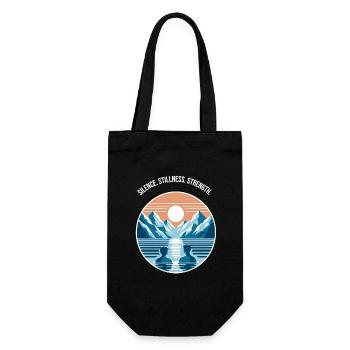 Eisbaden mit Bergpanorama Regenration Wellness  - Gift Bag for Bottles - black - Front