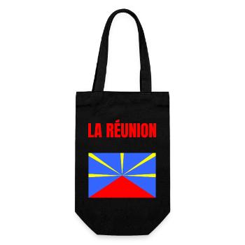 Reunion Island volcano flag t-shirt - Gift Bag for Bottles - black - Front