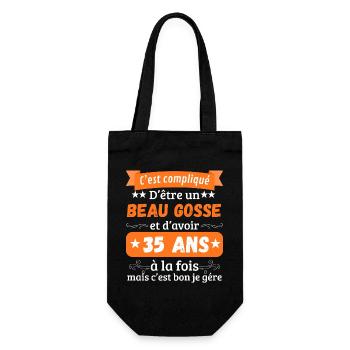 Funny Original 35th Birthday Gift Idea Man - Sac à bouteille - noir - Devant
