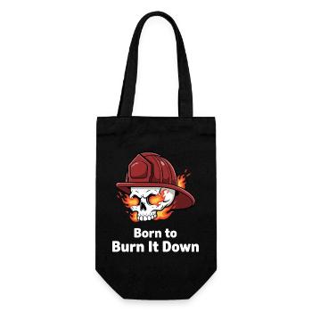 Born to Burn It Down Skull - Gift Bag for Bottles - black - Front