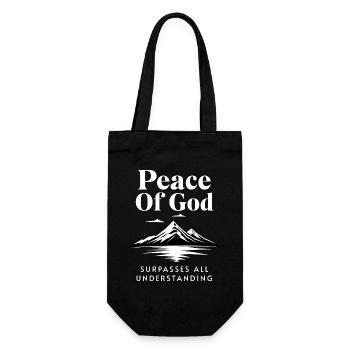 Peace Of God Surpasses All Understanding Berg - Geschenkbeutel für Flaschen - Schwarz - Vorne