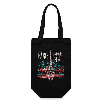 Paris Tour Eiffel, France City Skyline Night - Sac à bouteille - noir - Devant
