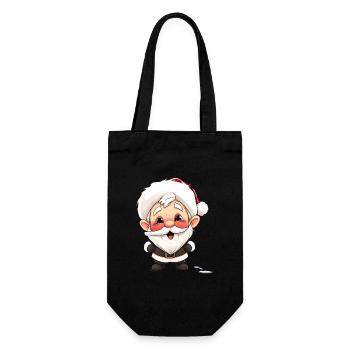 Joyeux Gnome d’idées de cadeaux de Noël - Sac à bouteille - noir - Devant