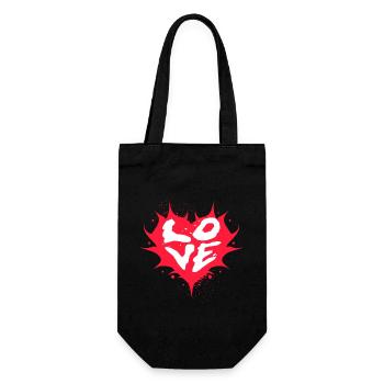 Love Heart Splash Street Art - Gift Bag for Bottles - black - Front