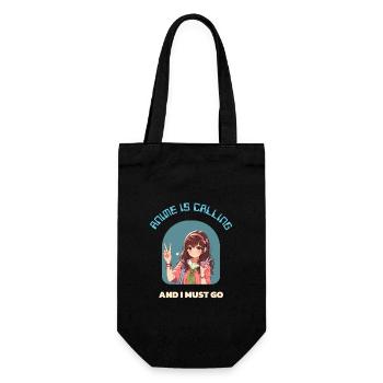 Anime Calls: And I Have To Go - Gift Bag for Bottles - black - Front