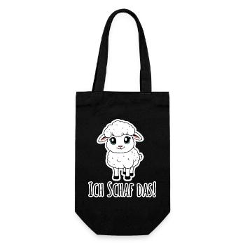 I can do it! The little lamb has self-confidence - Gift Bag for Bottles - black - Front