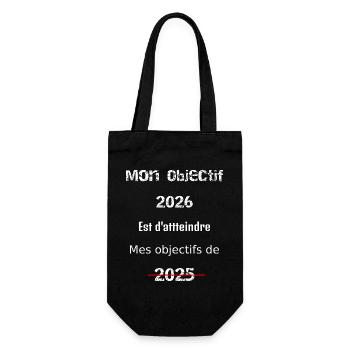 My 2026 goal: to exceed 2025 - Gift Bag for Bottles - black - Front