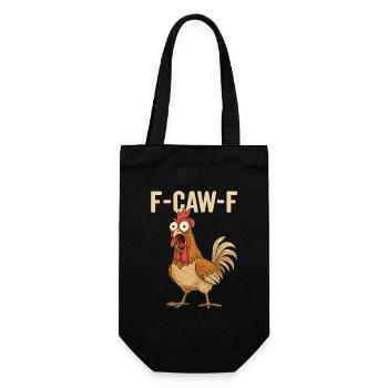 F-Caw-F Chicken Cartoon - Gift Bag for Bottles - black - Front