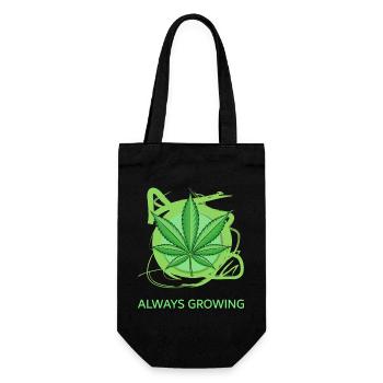 Always Growing - Geschenkbeutel für Flaschen - Schwarz - Vorne