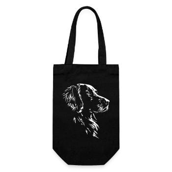 Deutsch Langhaar Silhouette Jagdhunde Wilsigns - Geschenkbeutel für Flaschen - Schwarz - Vorne