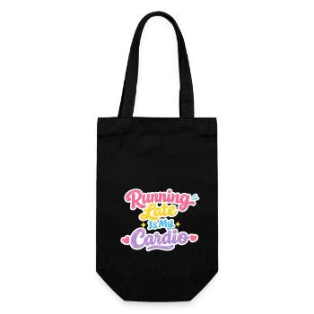 Courir en retard est mon cardio – un t-shirt statement - Sac à bouteille - noir - Devant