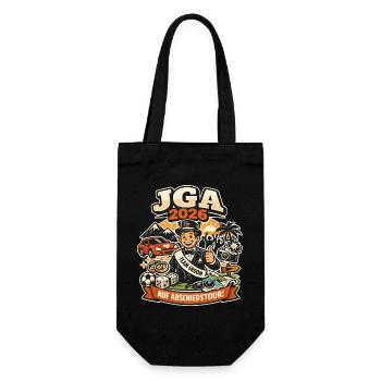 JGA 2026 Lustig Geschenk - Geschenkbeutel für Flaschen - Schwarz - Vorne