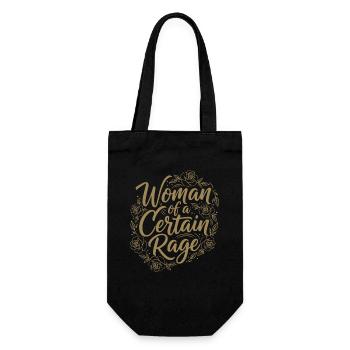 Woman of a Certain Rage Statement Sticker Shirt - Gift Bag for Bottles - black - Front