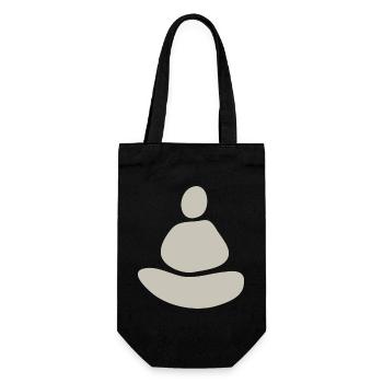 Méditation Zen Minimaliste - Sac à bouteille - noir - Devant