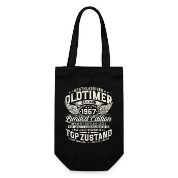 1967 Vintage Vintage Birthday Gift - Gift Bag for Bottles - black - Front