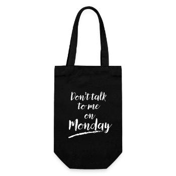 Mondays can be tough! This funny design with the p - Gift Bag for Bottles - black - Front