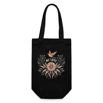 Mon amour Fleurs et Design Voglel pour les Romantiques - Sac à bouteille - noir - Devant