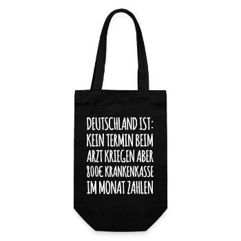 Lustiger Spruch Arbeit Unternehmer - Geschenkbeutel für Flaschen - Schwarz - Vorne