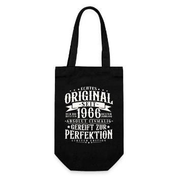Original 1966 Jahrgang Vintage Geburtstag Geschenk - Geschenkbeutel für Flaschen - Schwarz - Vorne