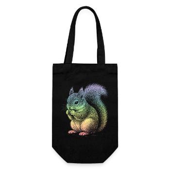 Eichhörnchen - Geschenkbeutel für Flaschen - Schwarz - Vorne
