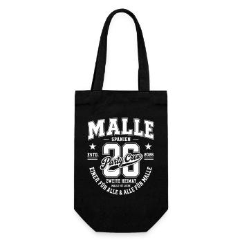 Malle 2026 Party Crew Zweite Heimat - Geschenkbeutel für Flaschen - Schwarz - Vorne