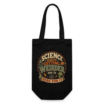 Wissenschaft wird immer verrückter - Geschenkbeutel für Flaschen - Schwarz - Vorne
