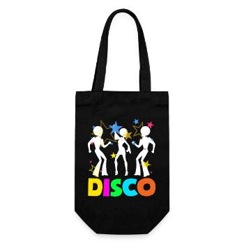 Retro Back to the 80s Vintage Design - Geschenkbeutel für Flaschen - Schwarz - Vorne