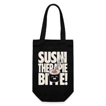 La thérapie sushi aide Kawaii à dire - Sac à bouteille - noir - Devant