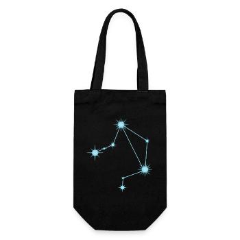 Constellation de l’étoile de la Balance Signe du zodiaque Bleu pastel - Sac à bouteille - noir - Devant
