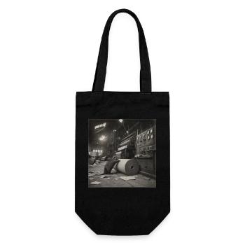 Beaver Paper Mill Industrial Retro Animal Crime - Gift Bag for Bottles - black - Front