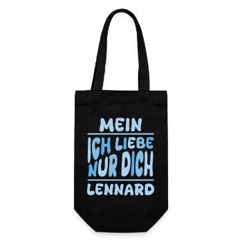 Liebe Lennard - Geschenkbeutel für Flaschen - Schwarz - Vorne