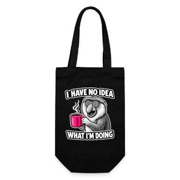 I Have No Idea What Im Doing Affe Spruch - Gift Bag for Bottles - black - Front