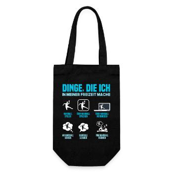 Handball Handballer Handball Trainer Fan Geschenk - Geschenkbeutel für Flaschen - Schwarz - Vorne