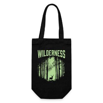 Wandern – Outdoor-Abenteuer – Wildnis - Geschenkbeutel für Flaschen - Schwarz - Vorne
