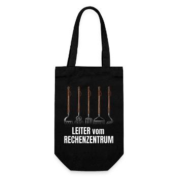 Leiter Vom Rechenzentrum Gartenarbeit Gärtner - Geschenkbeutel für Flaschen - Schwarz - Vorne