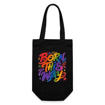 Born This Way : fierté arc-en-ciel CSD - Sac à bouteille - noir - Devant