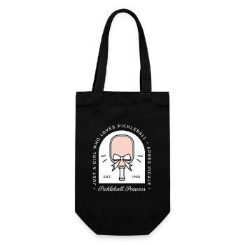 Pickleball princess girl - Gift Bag for Bottles - black - Front