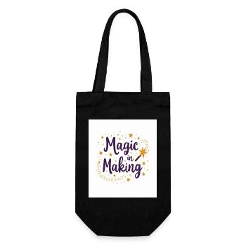 Magie in der Entstehung - Geschenkbeutel für Flaschen - Schwarz - Vorne
