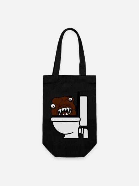klo toilette scheisse kacke kot wc gefaehrlich baz - Geschenkbeutel für Flaschen - Schwarz