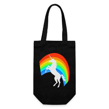 Regenbogen Märchen - Geschenkbeutel für Flaschen - Schwarz - Vorne