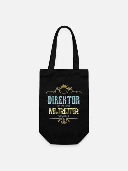 Direktor Weltretter - Geschenkbeutel für Flaschen - Schwarz