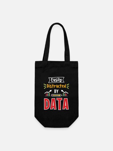 Easily Distracted By Data Pour les analystes de données - Sac à bouteille - noir