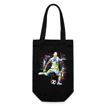 Football - Joueur de football Cristiano - Coloré - Sac à bouteille - noir - Devant