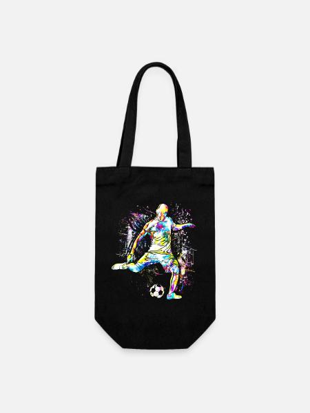Fussball - Fussballspieler Cristiano - Bunt - Geschenkbeutel für Flaschen - Schwarz